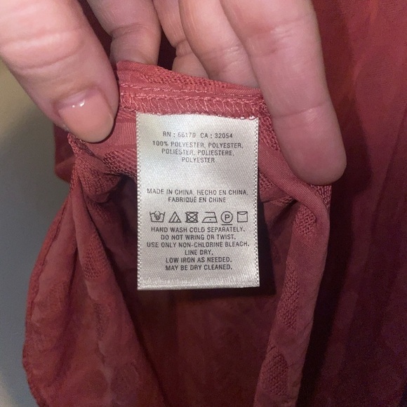 Anthropologie Maeve NWT Mauve Rose Ruffle Sleeveless Tank Top Size Medium - Picture 9 of 10